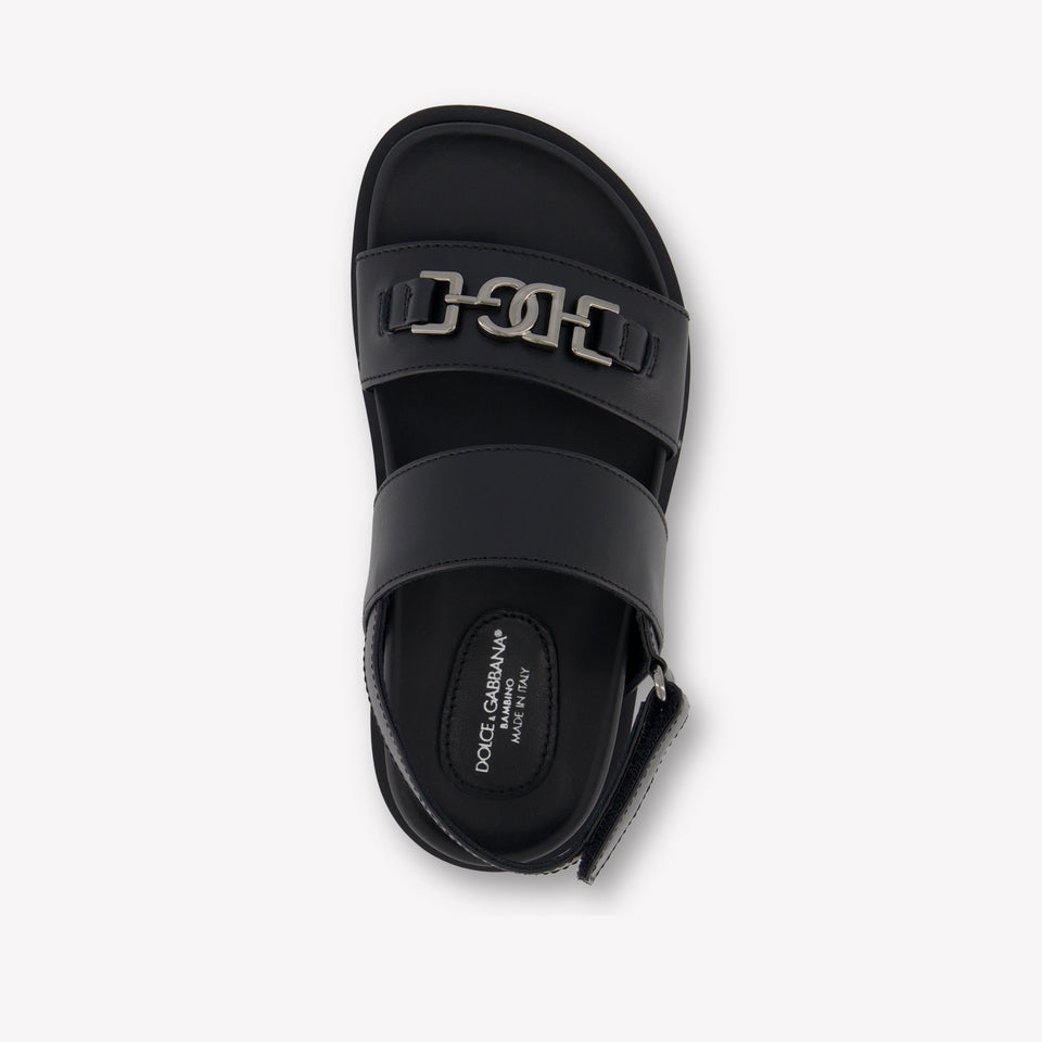 Dolce & Gabbana Unisex Sandals In Black