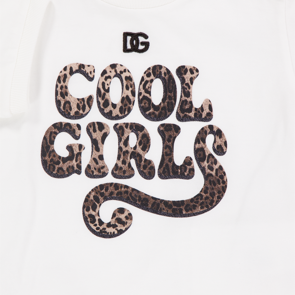 Dolce & Gabbana bebe Chicas Camiseta adentro Blanco