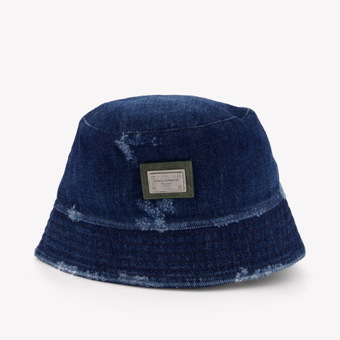 Dolce & Gabbana Kids Unisex Hat In Jeans