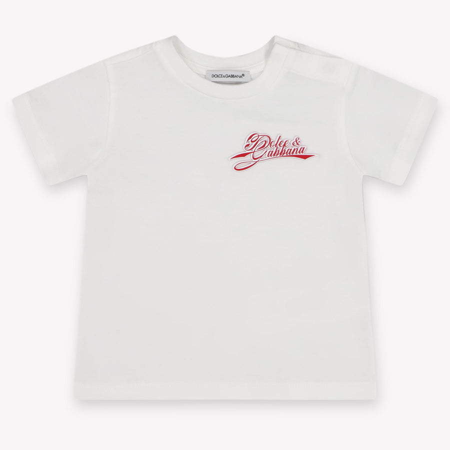Dolce & Gabbana bebe Chicos Camiseta adentro Blanco
