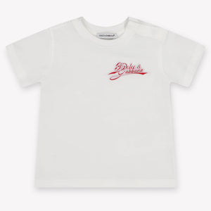 Dolce & Gabbana bebe Chicos Camiseta adentro Blanco