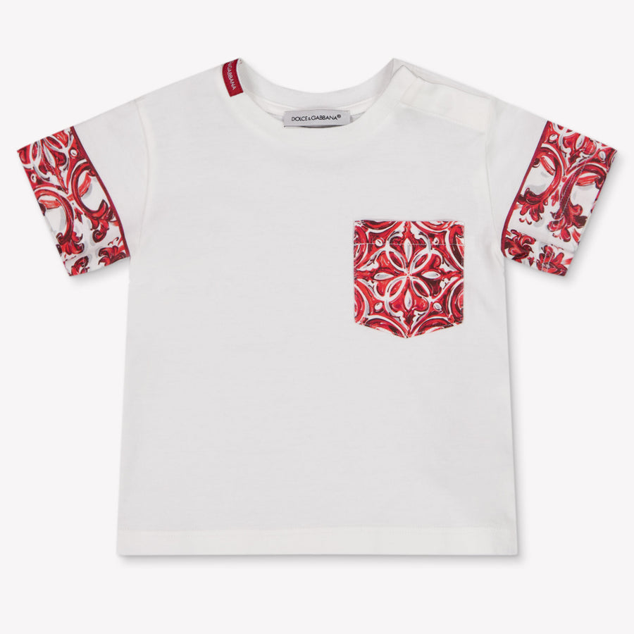 Dolce & Gabbana bebe Chicos Camiseta adentro Blanco