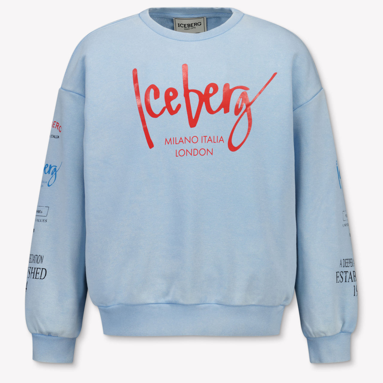 Iceberg Enfants Garçons Pull en Bleu Clair