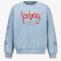 Iceberg Enfants Garçons Pull en Bleu Clair