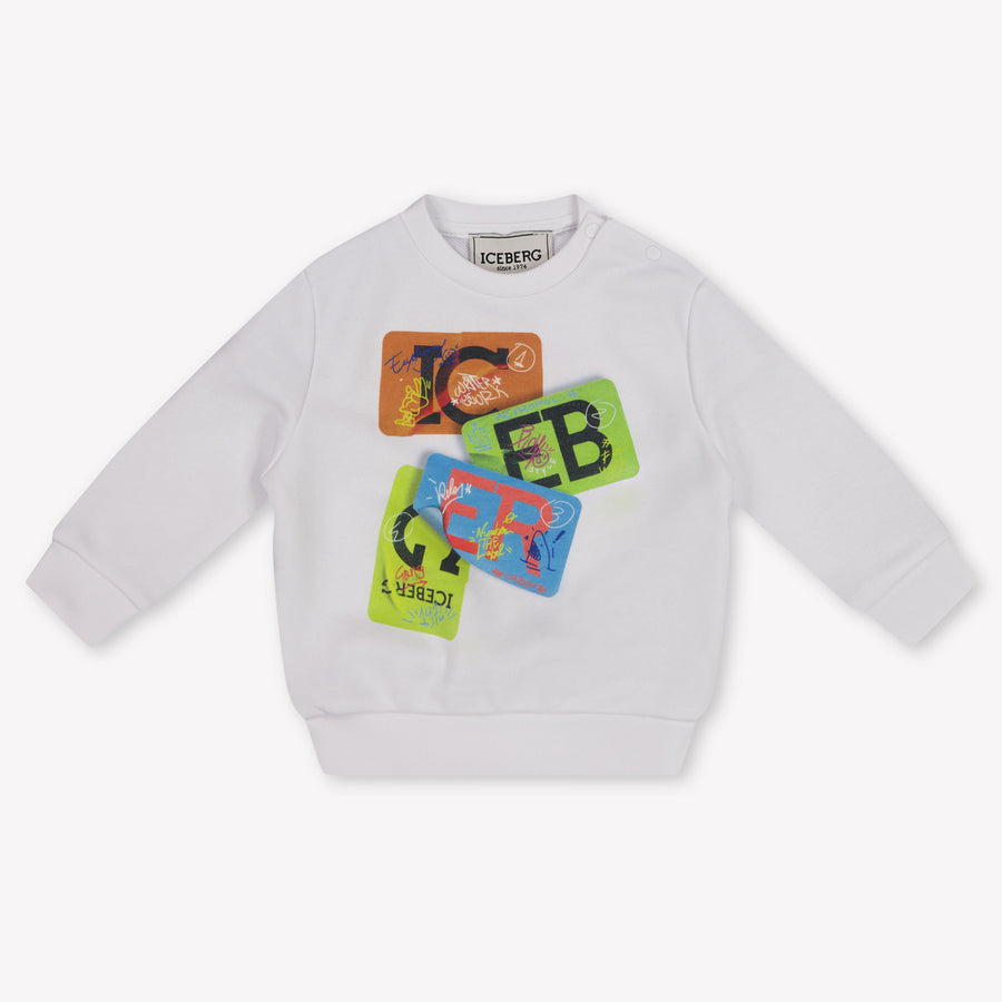 Iceberg bebe Chicos suéter en Blanco