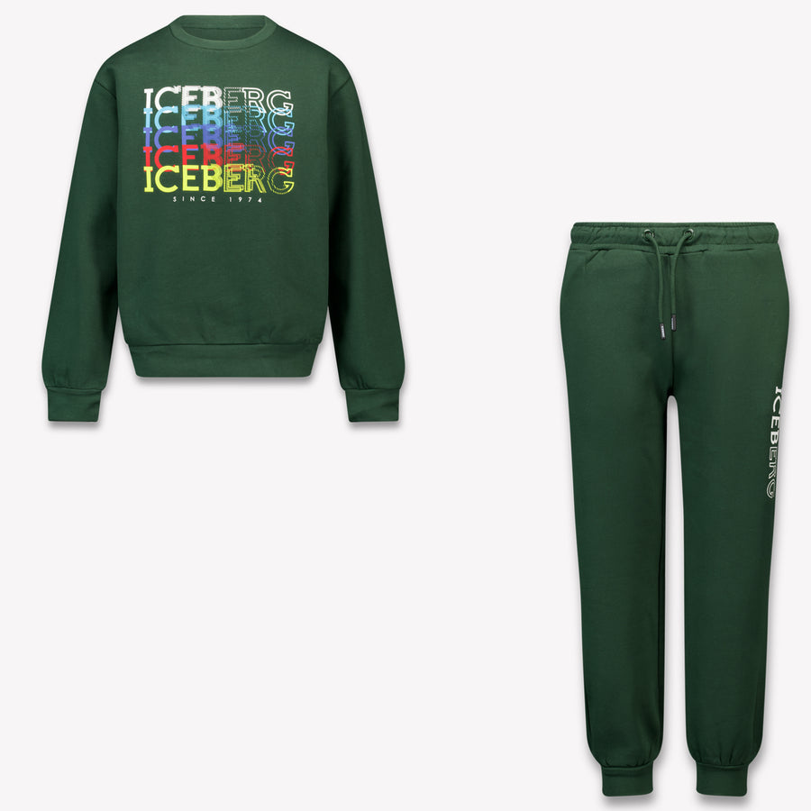 Iceberg Bambini Ragazzi Tuta da jogging Verde Scuro