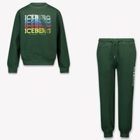 Iceberg Bambini Ragazzi Tuta da jogging Verde Scuro