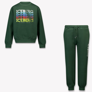 Iceberg Bambini Ragazzi Tuta da jogging Verde Scuro