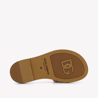 Dolce & Gabbana Girls Slides in Orange