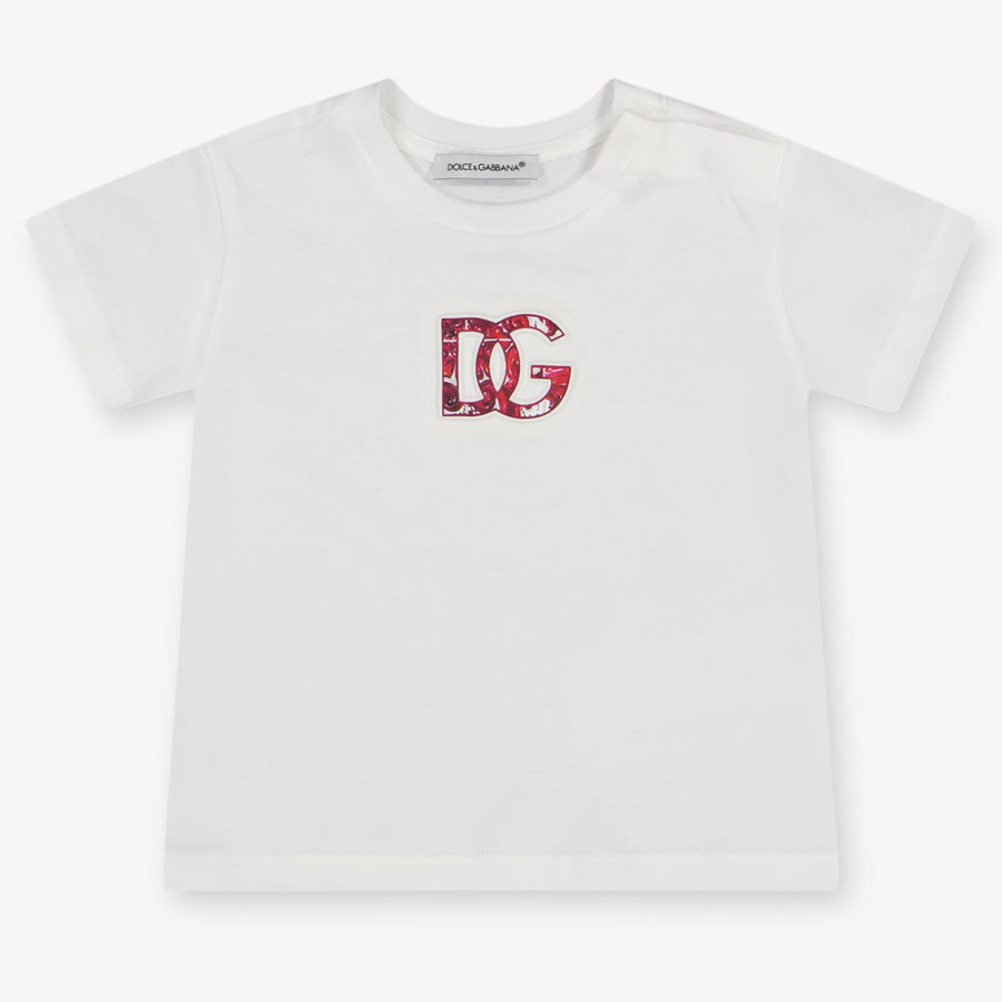 Dolce & Gabbana bebe Chicos Camiseta adentro Blanco