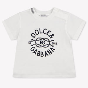 Dolce & Gabbana bebe Chicos Camiseta adentro Blanco