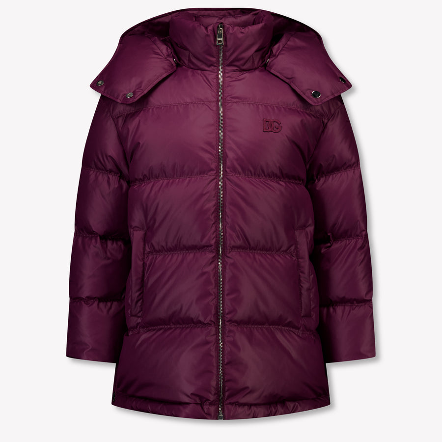 Dolce & Gabbana Kinder Mädchen Wintermäntel In Bordeaux