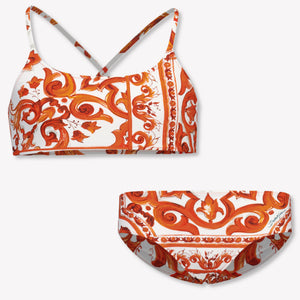 Dolce & Gabbana Kinder Mädchen Bademode In Orange