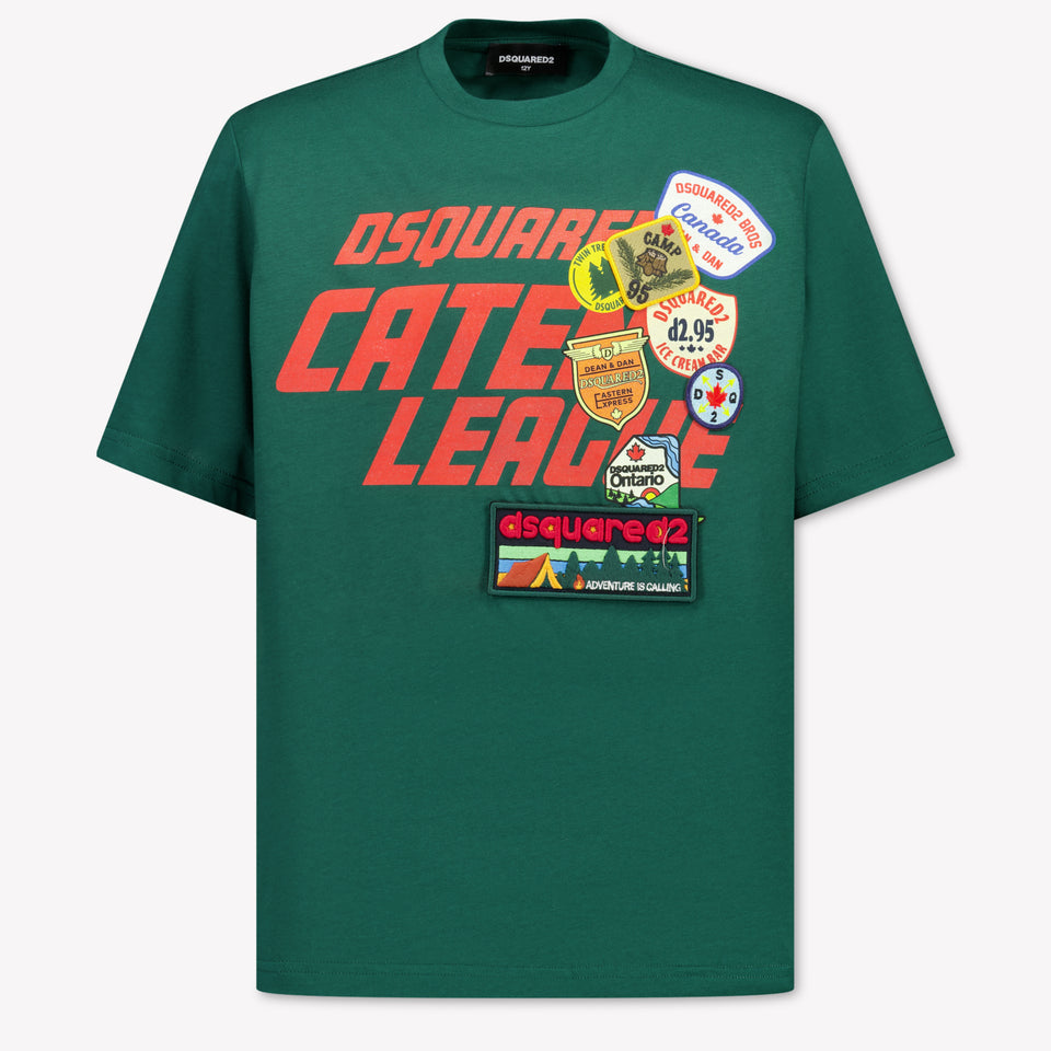Dsquared2 Kinder Jungen T-Shirt In Dunkelgrün
