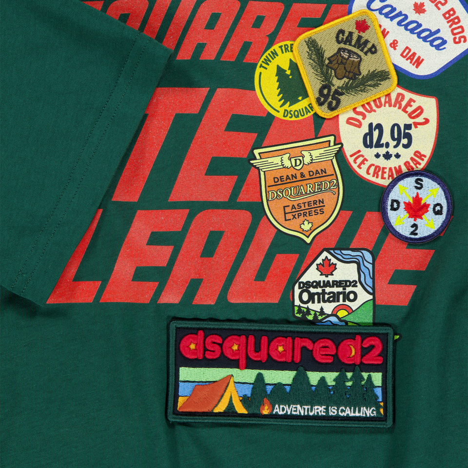 Dsquared2 Kinder Jungen T-Shirt In Dunkelgrün