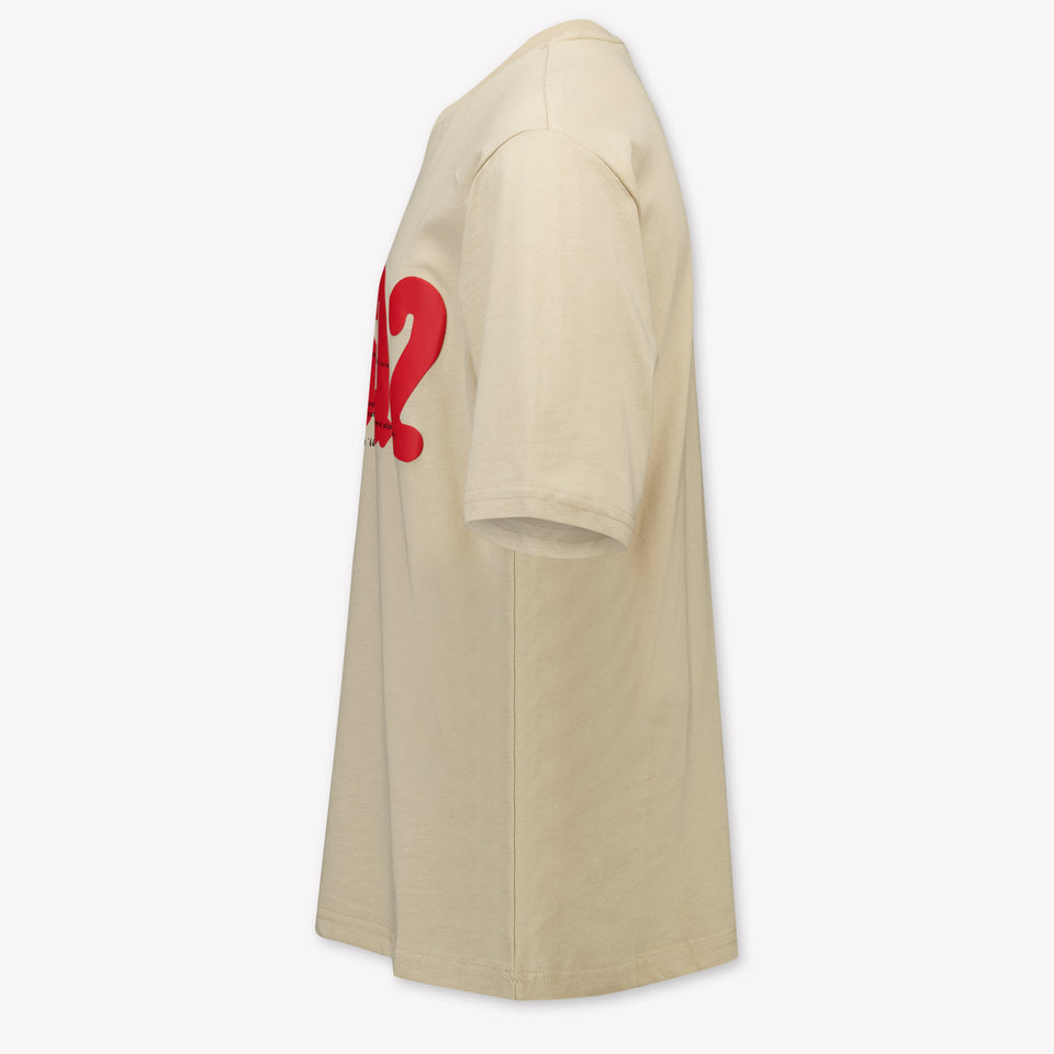 Dsquared2 Enfants Garçons T-shirt dans Beige Clair