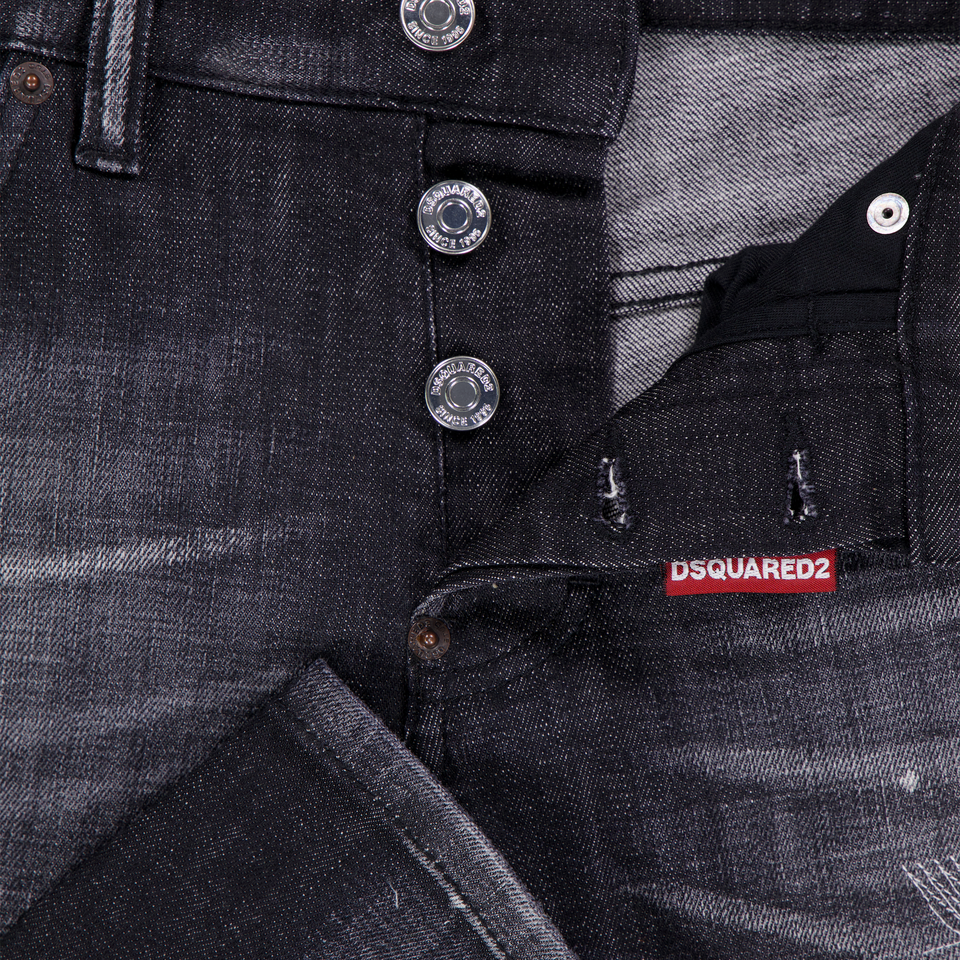 Dsquared2 Bambini Ragazzi Jeans Dentro Nero