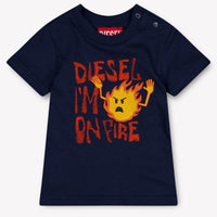 Diesel Bébé Garçons T-shirt dans Navy