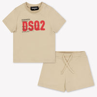 Dsquared2 bebe Chicos Establecer en Beige claro
