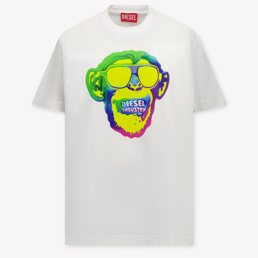 Diesel Kids Boys T-Shirt In White