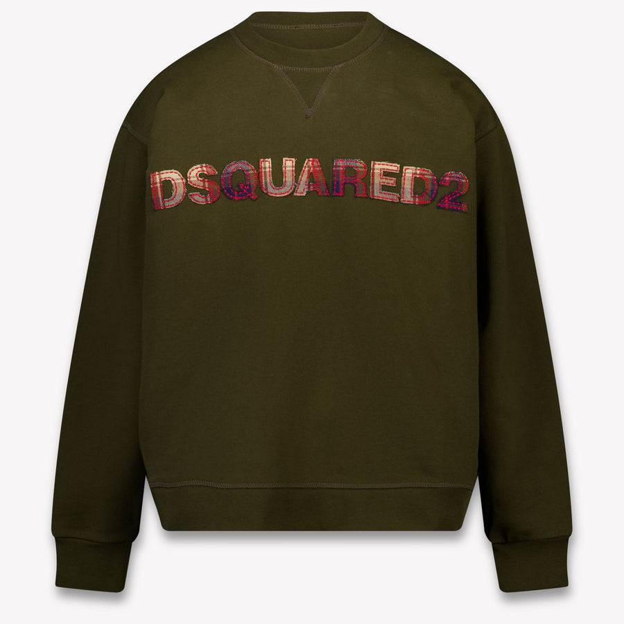 Dsquared2 Kids Boys Sweater In Army