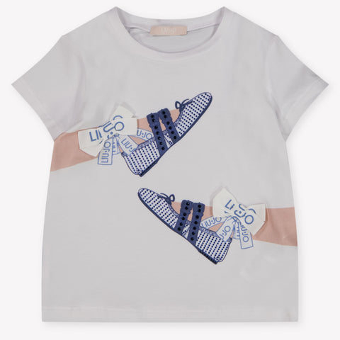 Liu Jo niños Chicas Camiseta adentro Blanco