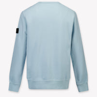 Stone Island Enfant Garçons Pull Bleu Clair