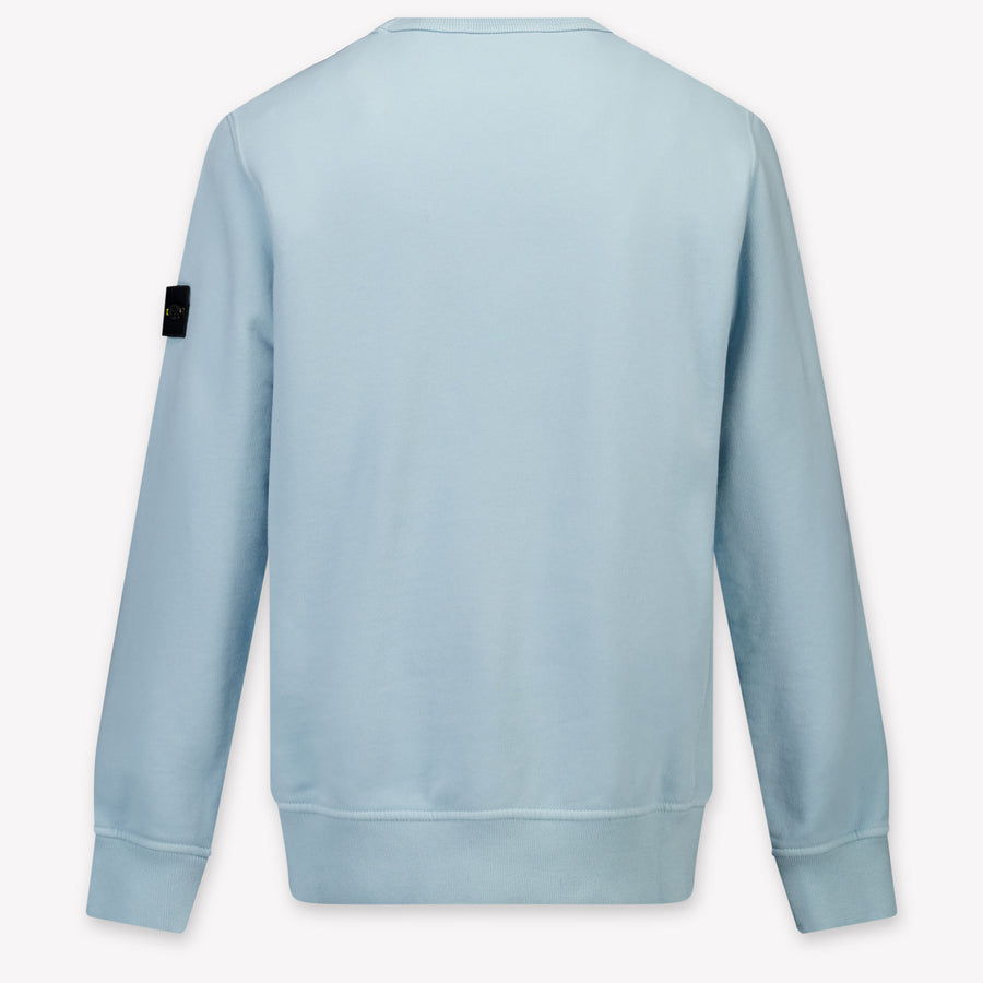 Stone Island Enfant Garçons Pull Bleu Clair