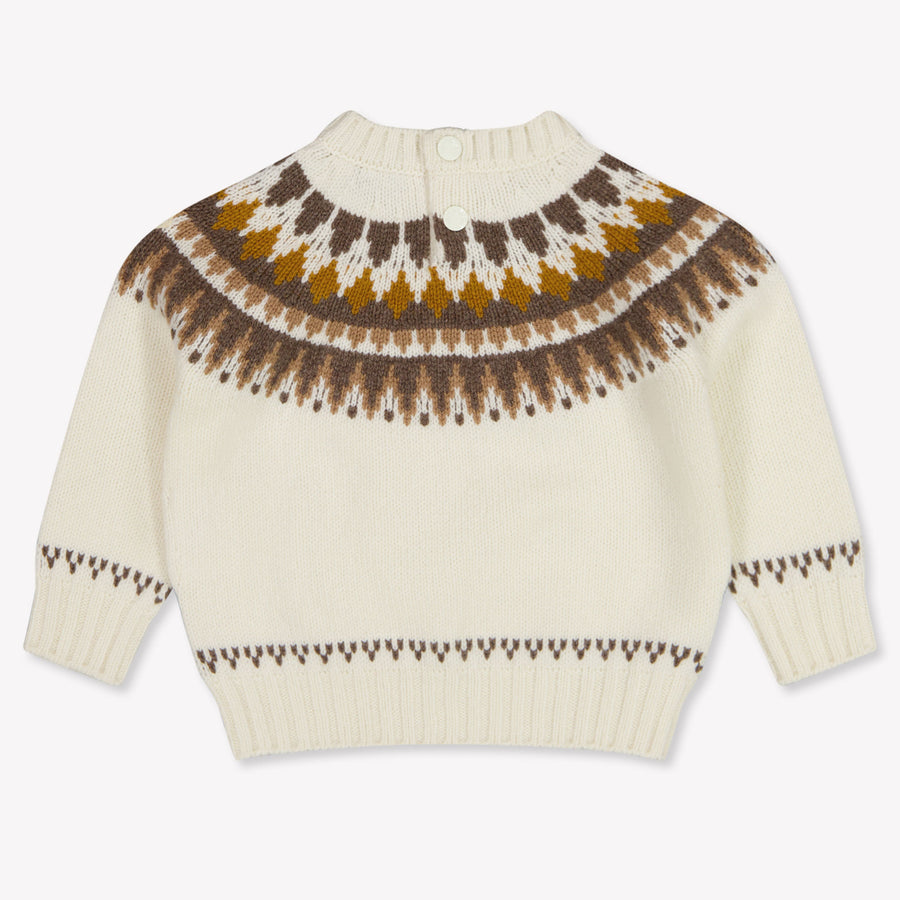 Moncler Bébé Garçons Pull en blanc cassé
