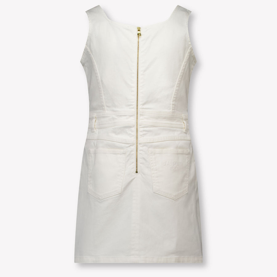 Balmain Kinder Meisjes Jurk In Wit