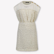 Balmain Bambini Ragazze Vestirsi Off White