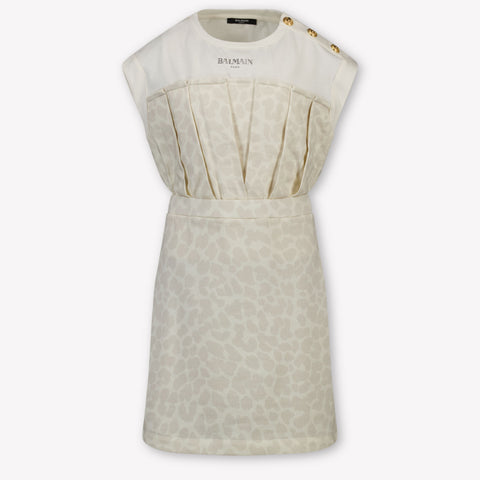 Balmain niños Chicas Vístete Blanco Roto