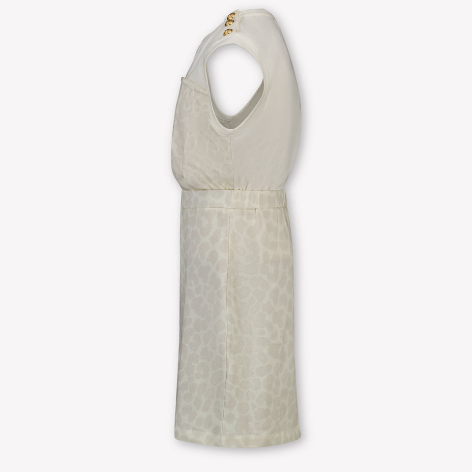 Balmain Bambini Ragazze Vestirsi Off White