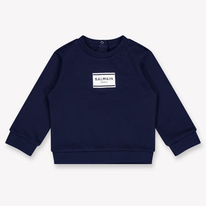 Balmain Baby Girls Sweater In Navy