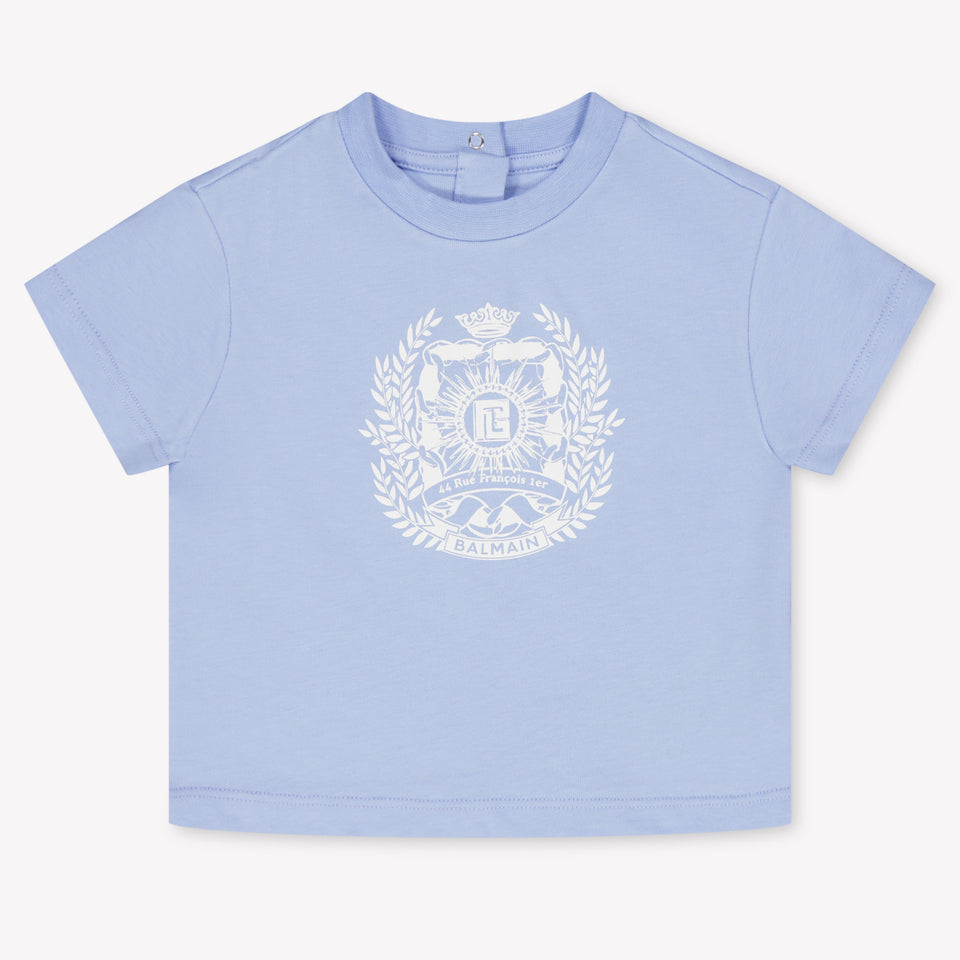 Balmain Baby Mädchen T-Shirt In Hellblau