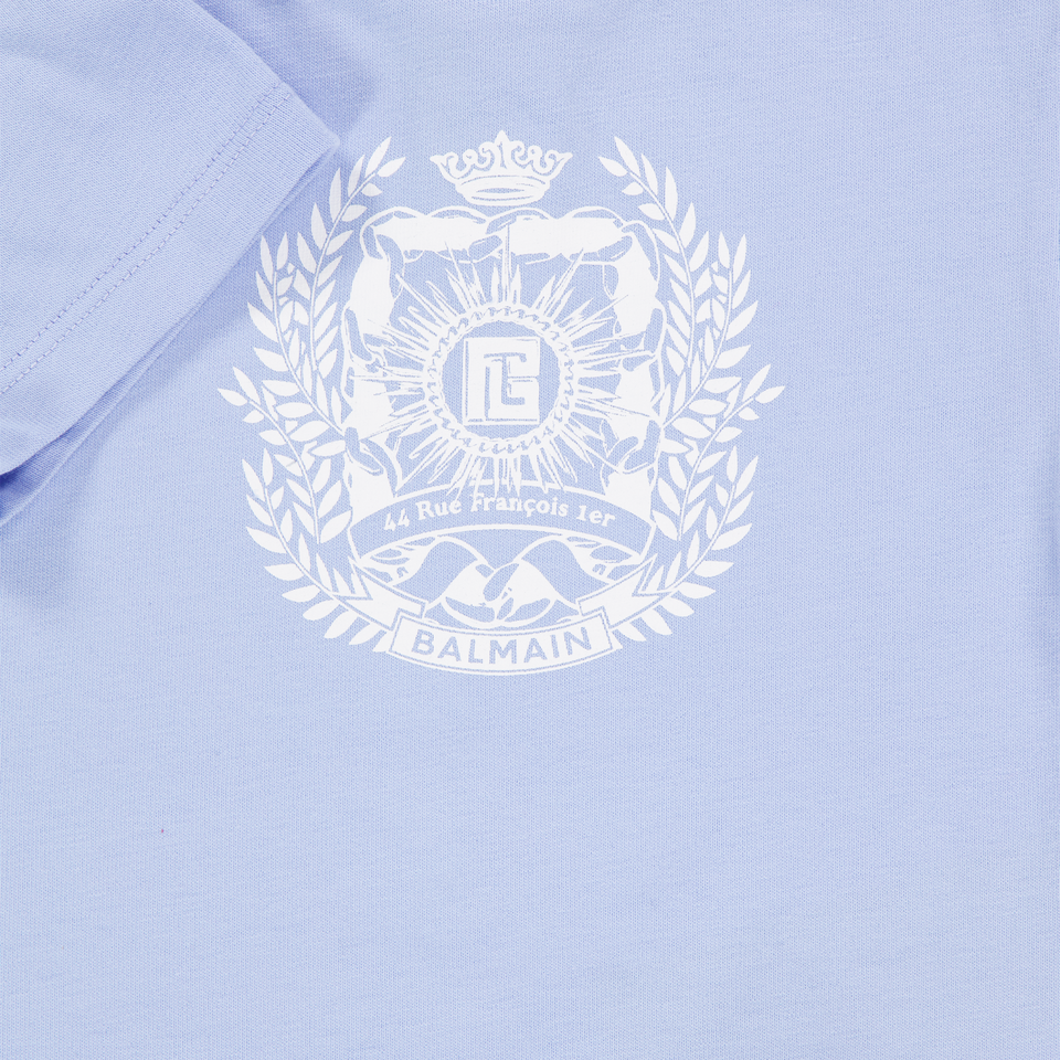 Balmain Baby Mädchen T-Shirt In Hellblau