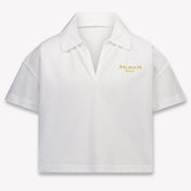 Balmain niños Chicas polo en Blanco