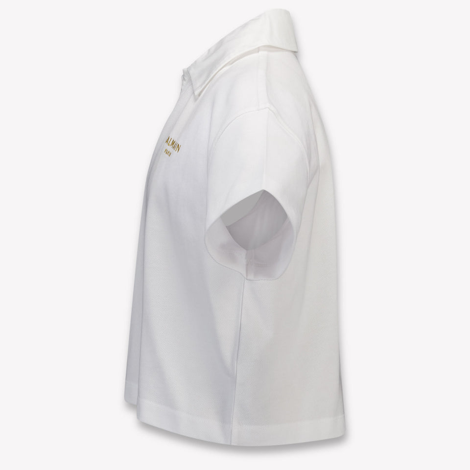 Balmain niños Chicas polo en Blanco