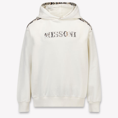 Missoni niños Chicos suéter en Blanco Roto