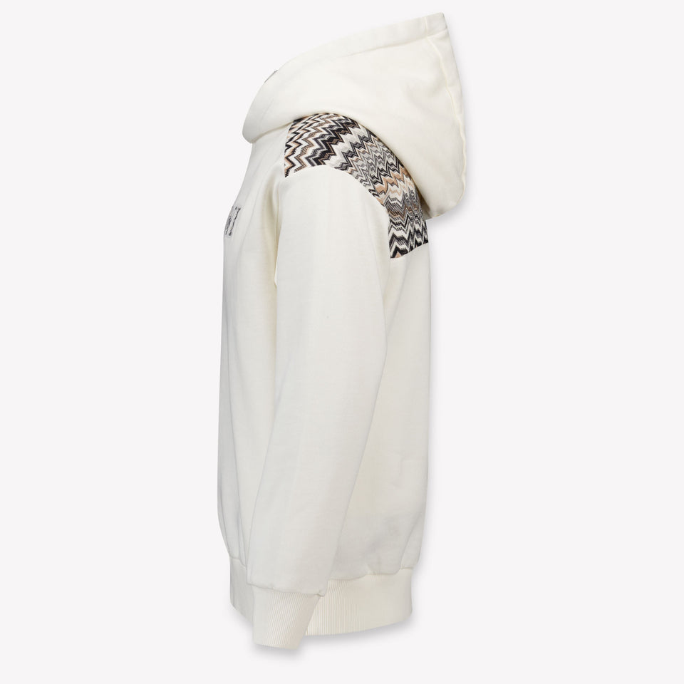 Missoni niños Chicos suéter en Blanco Roto