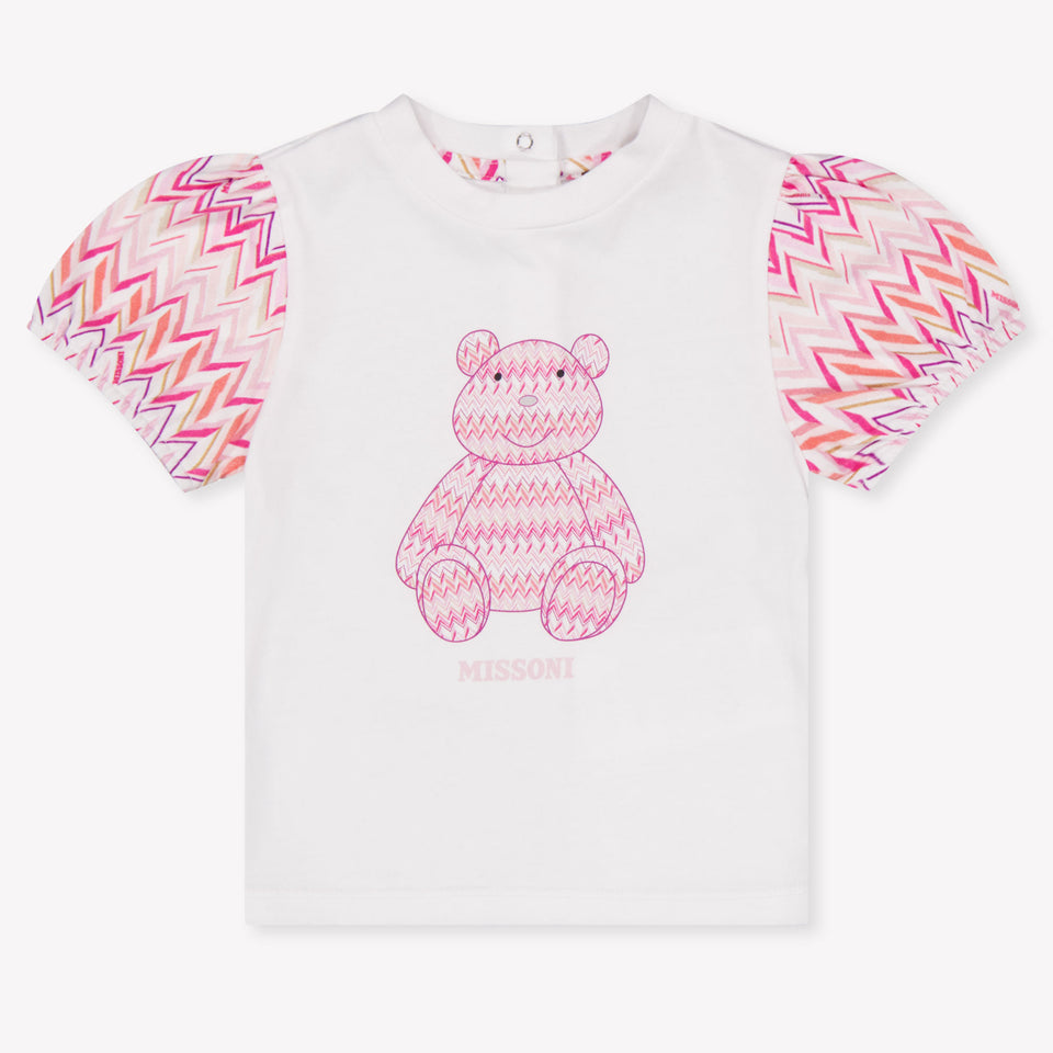 Missoni Baby Meisjes T-Shirt In Wit