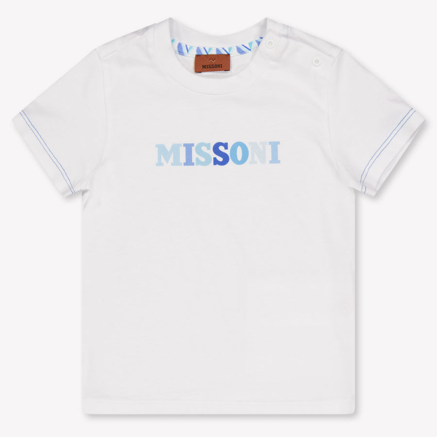 Missoni bebe Chicos Camiseta adentro Blanco