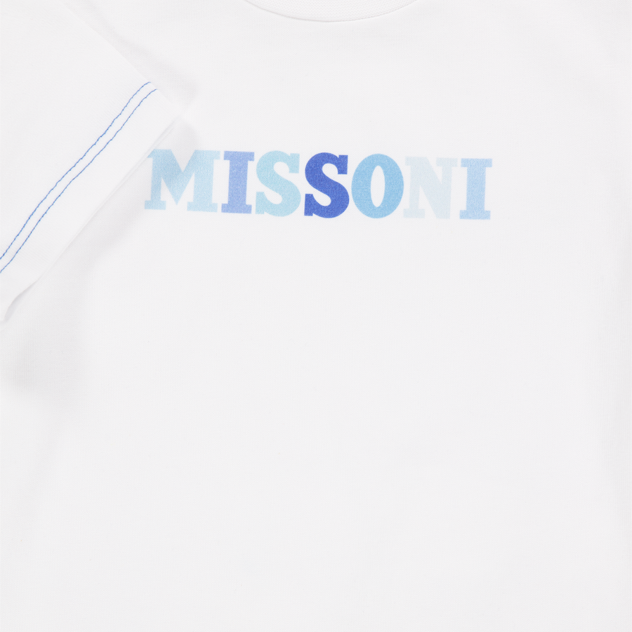 Missoni bebe Chicos Camiseta adentro Blanco