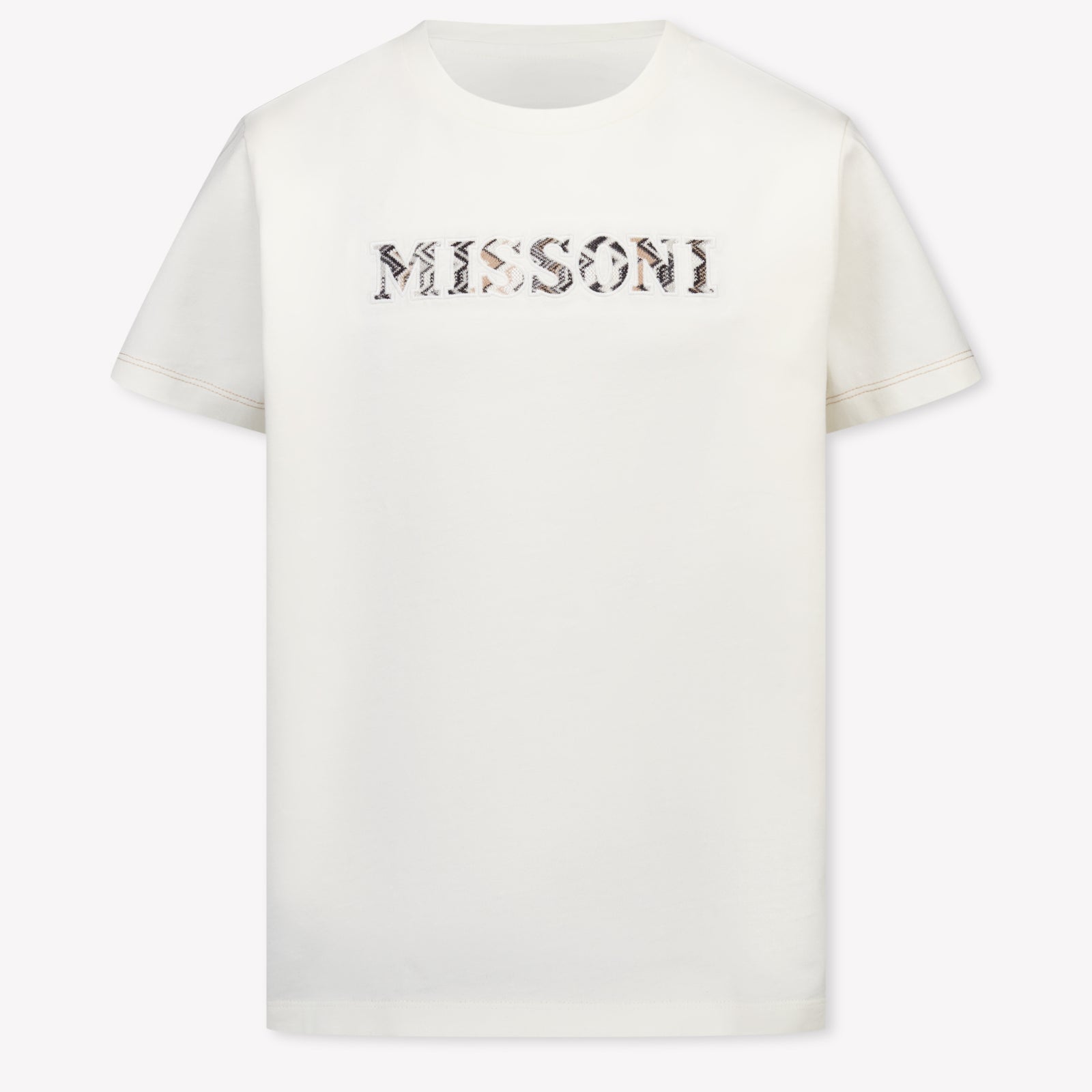 Missoni Enfants Garçons T-shirt en blanc cassé