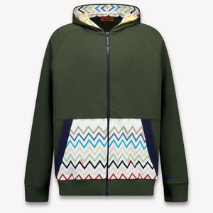 Missoni Bambini Ragazzi Cardigan dentro Verde Scuro