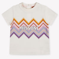 Missoni bebe Chicas Camiseta adentro Blanco Roto