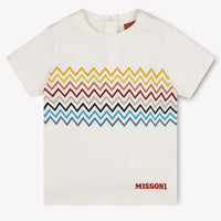 Missoni bebe Chicos Camiseta adentro Blanco Roto