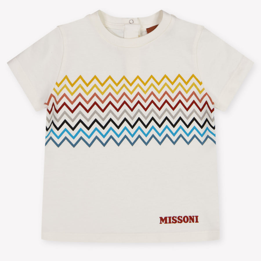 Missoni Bébé Garçons T-shirt en blanc cassé