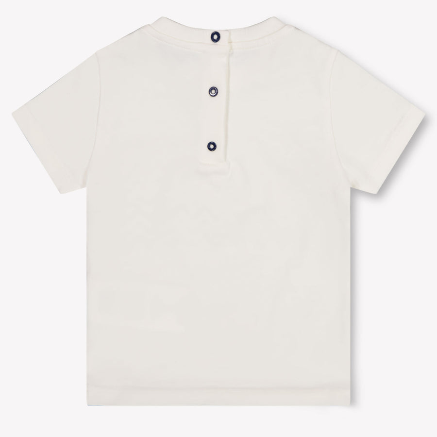 Missoni bebe Chicos Camiseta adentro Blanco Roto