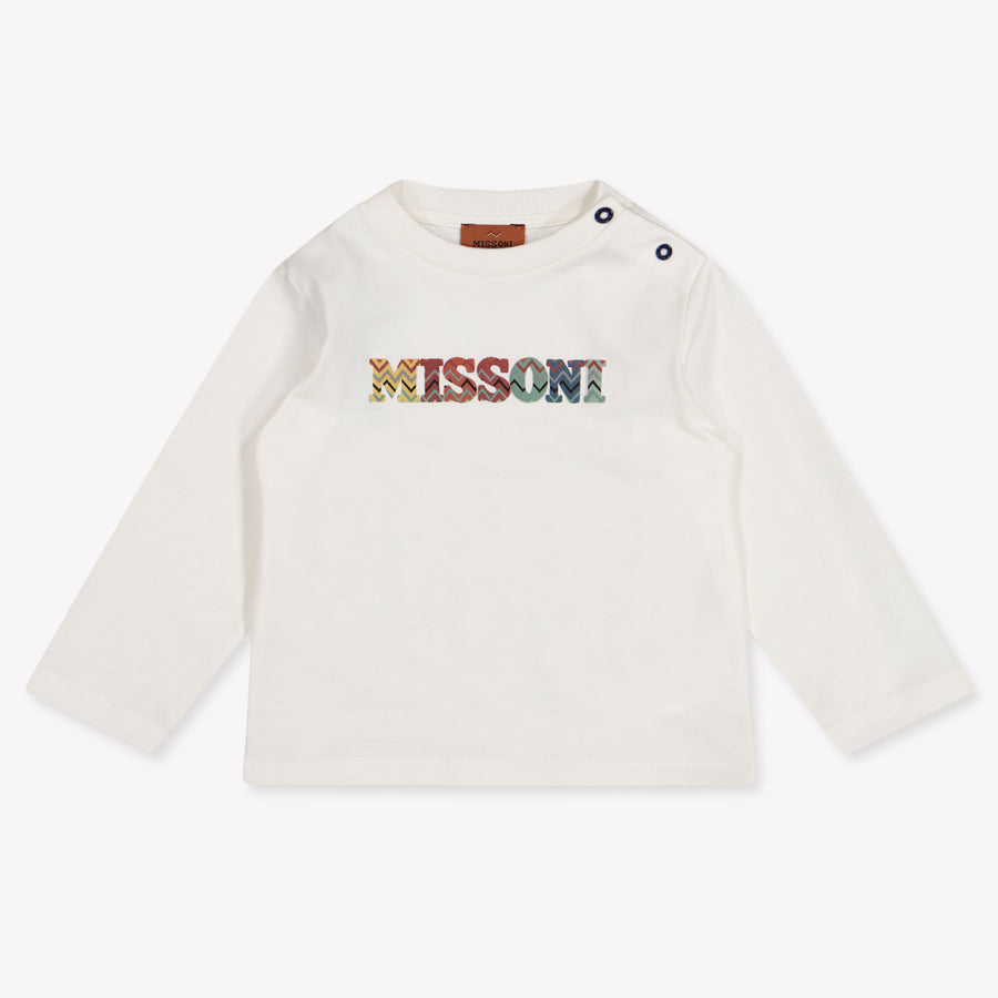 Missoni Bébé Garçons T-shirt en blanc cassé